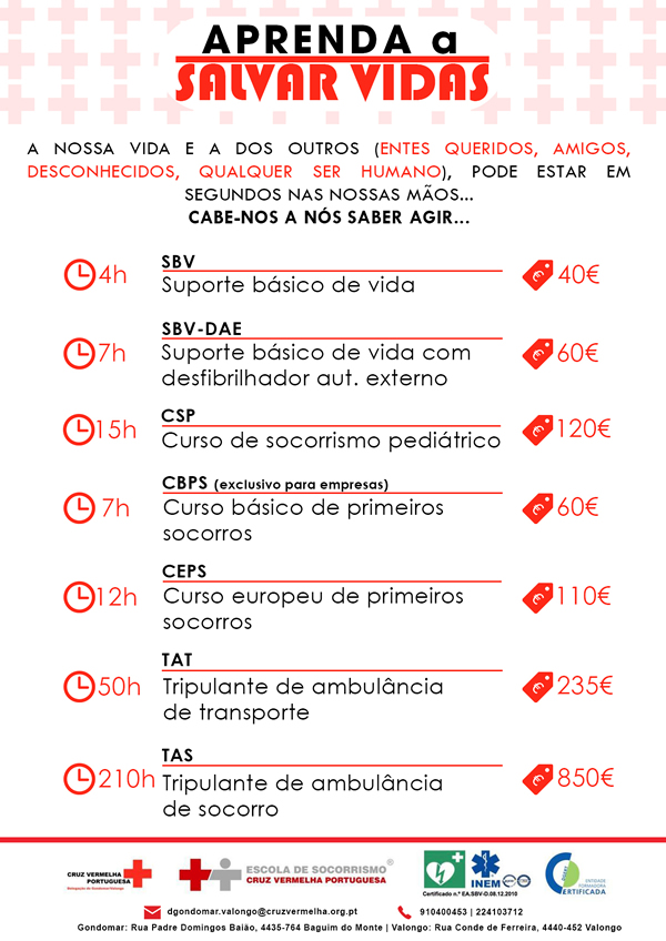 CURSOS DE SOCORRISMO